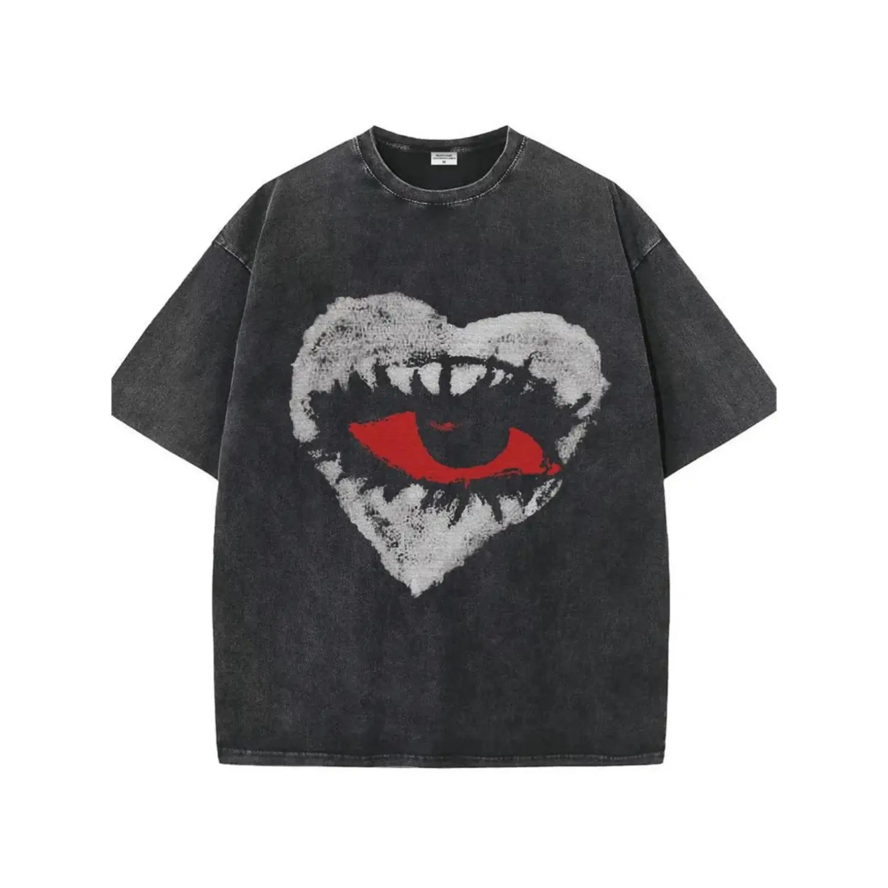 [Fashion Double-Sided Letter T-Shirt] Fashion Double-Sided Printed Letter Pattern T-Shirt | Summer Hot-Selling Casual Street Style T-Shirt, Drop Shoulder Sleeve Round Neck Short Sleeve Top, Pure T-Shirt