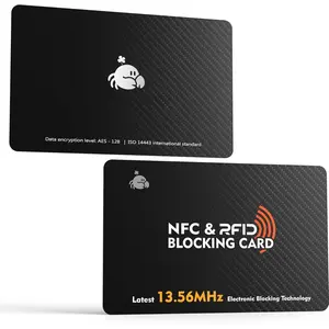 RFID Blocking Cards 2 Pack - Slim SafeCard NFC Wallet Protector for Contactless Credit/Debit Cards &  - Anti- RFID Shield for Identity & Data Protection