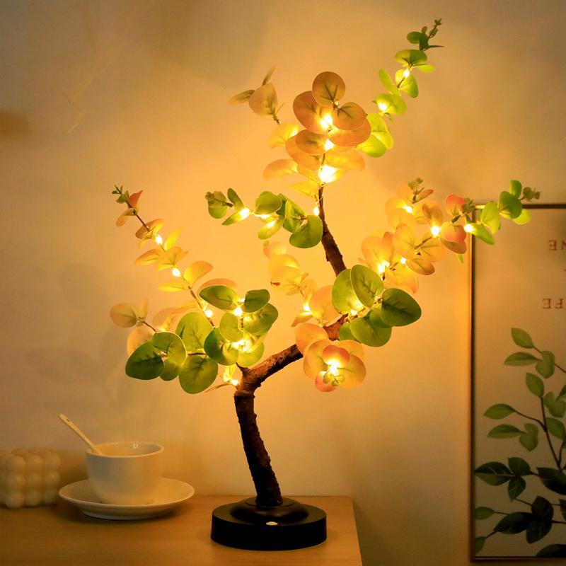 SHENZHI TECH LED Tree Shaped, 1 Count USB Powered Bonsai Tree Lamp, Decorative Desktop Lamp for Home Bedroom Living Room, Modern Mood Lighting, Home Decor, Atmosphere Lighting