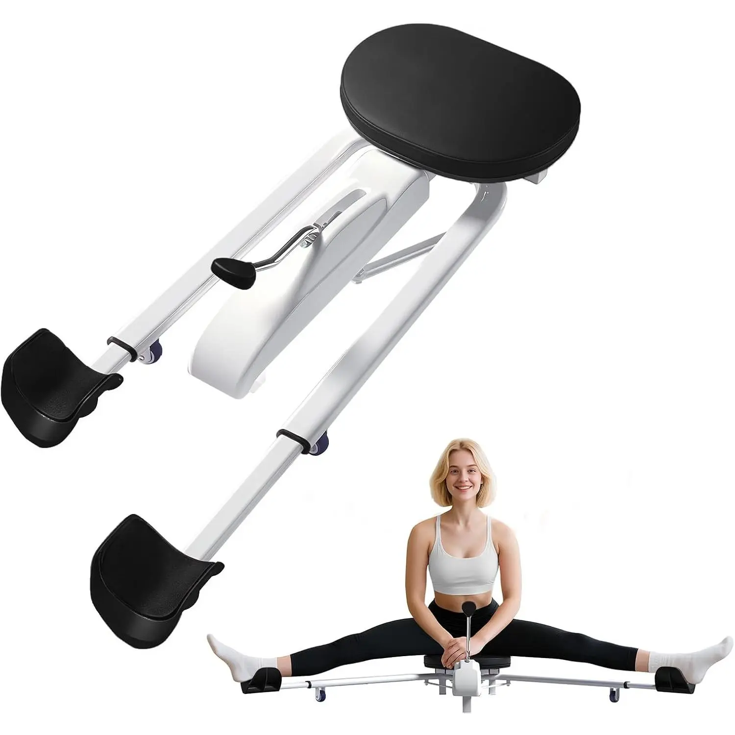 Split Machine,  Stretcher Splits Machine for Flexibility, 0-180° Adjustable  Stretch Machine for Balle, Cheerleading Dance, Gymnastics and Other , 330lbs Capacity