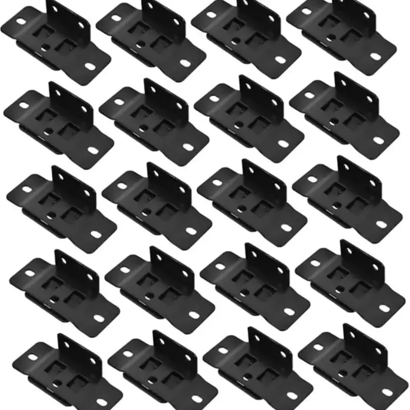 20 Pack Quick Fitting Furniture Joint Bracket, Duty Corner Brace Joint Right Angle Bracket, Stainless Steel Furniture Corner Connectors with Screws for Drawers, Cabinets, Tables, and Chairs