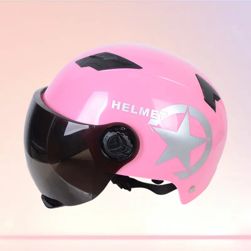 Matte Retro Harley-Appearance Electric Scooter Helmet, 26*33cm Head Strap Visors, Sun Protection All-Season Helmet for Men-Women Short-Distance Urban Riding Daily Commute