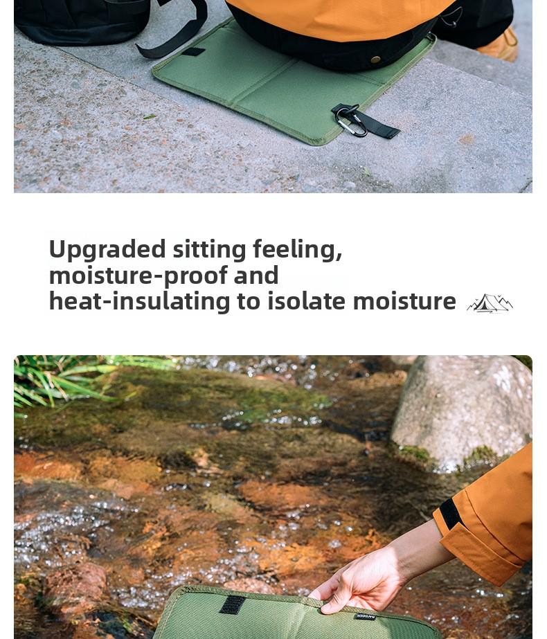 Outdoor Folding Cushion Portable Waterproof Thickened Moisture-Proof Ground Mat for Hiking, Cooling, Picnic, Grass Camping