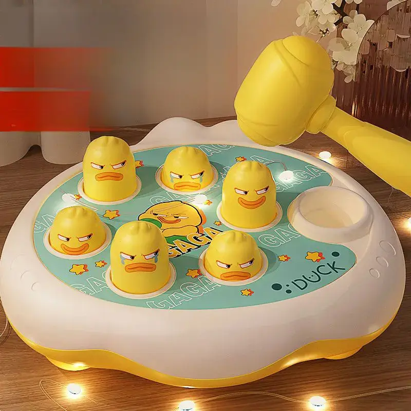 Duck/Frog/Pig Baby Toy Montessori Learning Game Educational Puzzle Gift for 12 24 Months Toddler Boy/Girl with Hammer