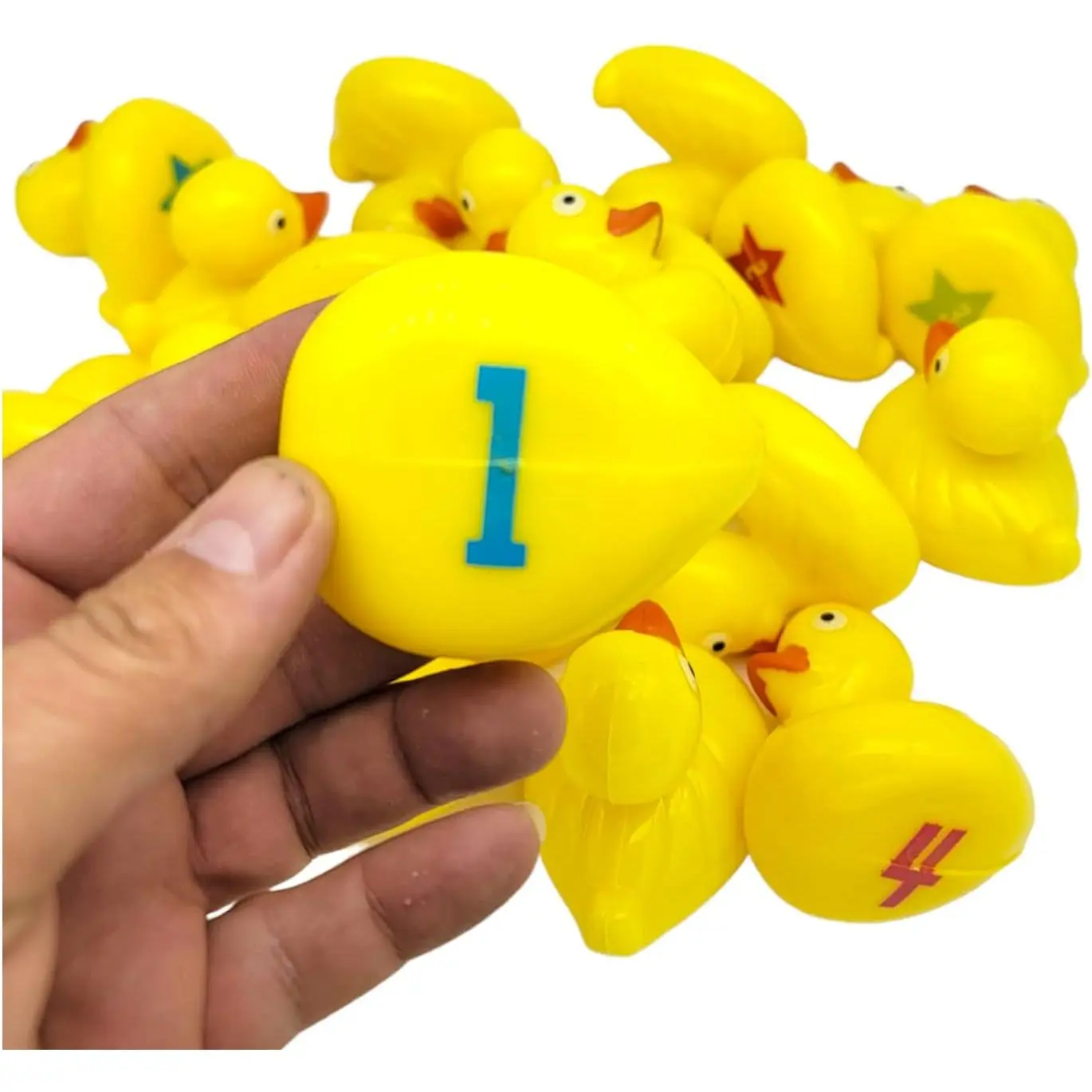 Floating Weighted Matching Game Yellow Duckies (20 Pack) Plastic Duck Pond Floater. (2.75") Fun Bath Tub Pool Play Toy.fidget toys