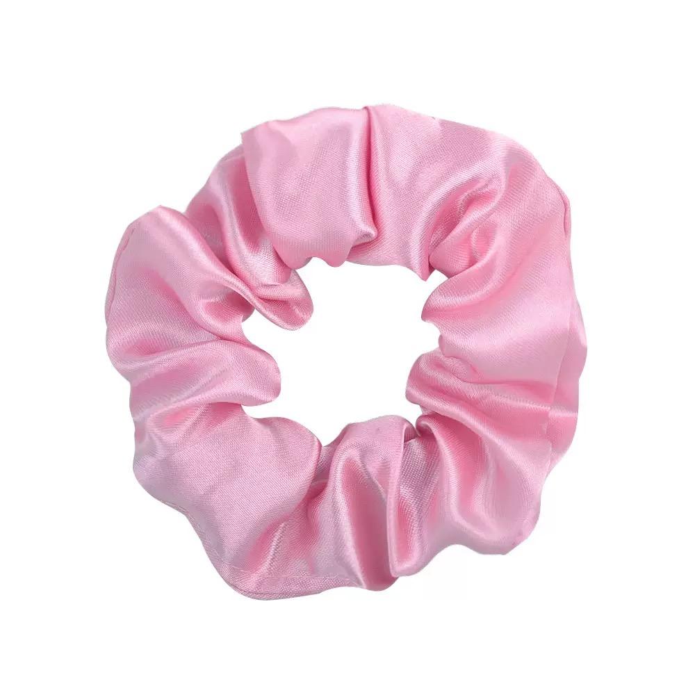 Pink Scrunchies For Women Satin Hair Ties Ponytail Holder Women's Cute Accessories Party Valentine's Day