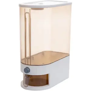 22lb Rice Dispenser, Large Capacity Grain Container, Lidned Measuring Cylinder, Moisture-Proof Household Grain Dispenser, Suitable for Kitchens, Can Hold Soybeans, Corn, Brown Rice: Home & Kitchen