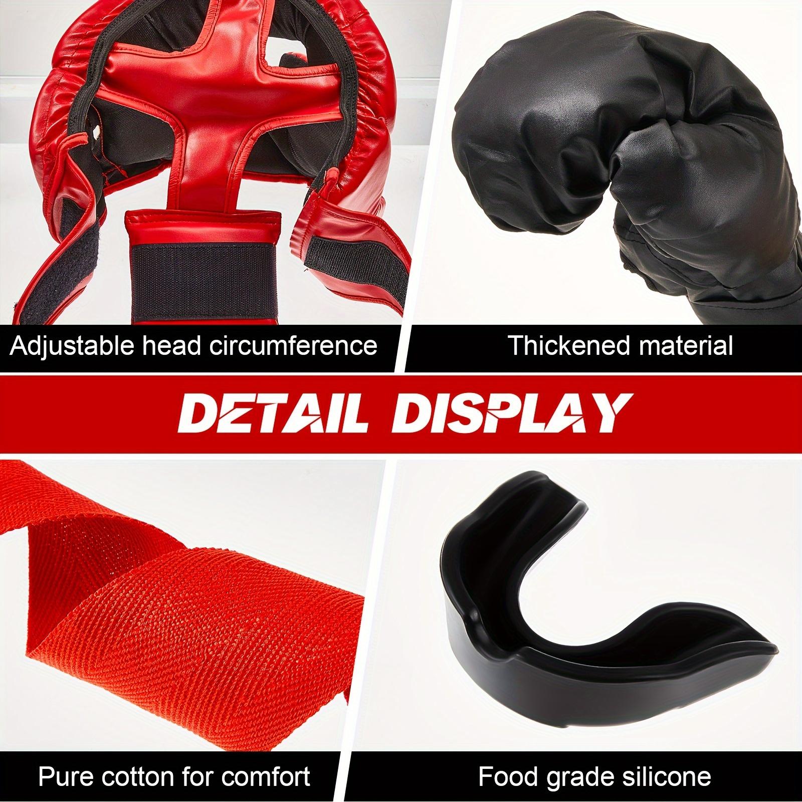 THE WELL KEPT 14pcs Boxing Set Including 2 Pair of 16 Oz Boxing Gloves Headgear Hand Wraps Mouth Guards Gifts for Adults Youth Beginners Training Equipment