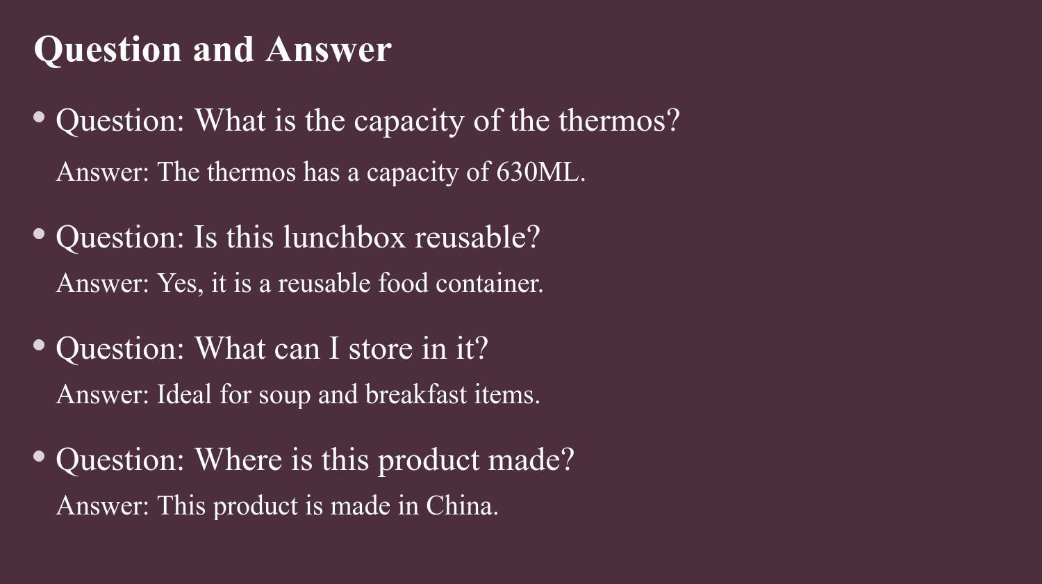 Large Capacity 630ML Stainless Steel Lunch Thermos, Reusable Lunch Box for Soup and Breakfast, Perfect for School, University, Office