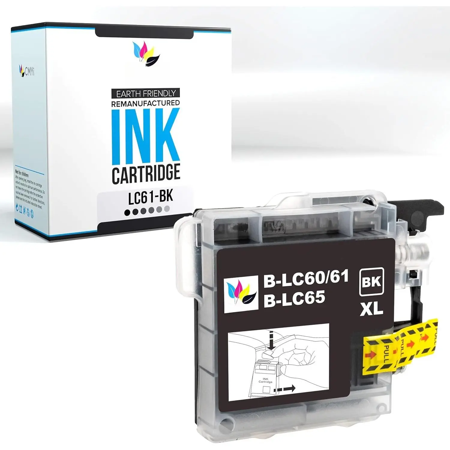 LC61 Black  Ink  for  DCP-145C, 165C, 195C, 197C, 365CN, 375CW, 385C, 385CW, 395CN, 585CW, J125, J140W, J715W, MFC-250c, 255CW, 290C, 295CN, 490CW, 495CW Printer