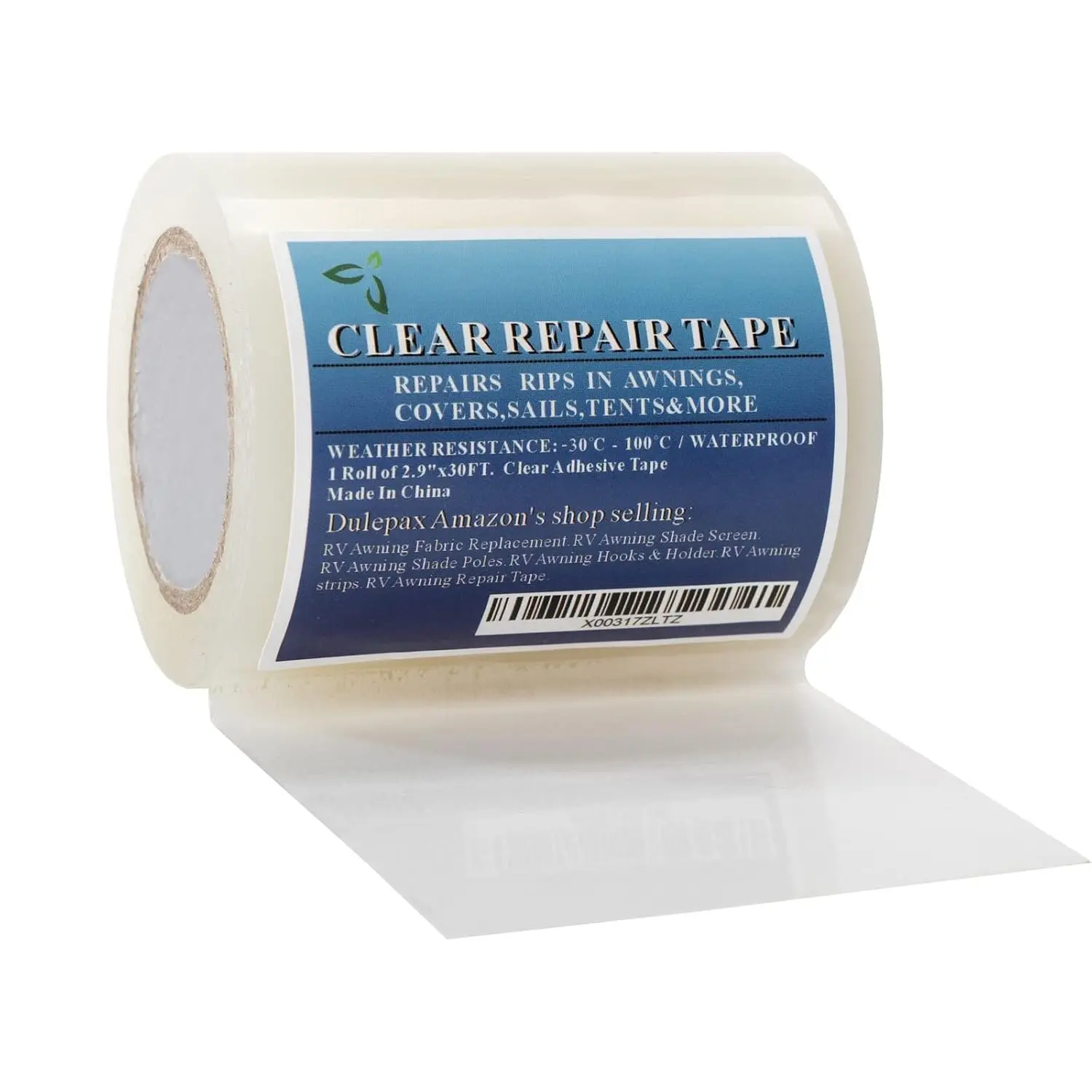 -Tent Repair Tape,Awning Repair Tape,Boat Covers Repair,RV Covers Repair Kit,Tarp Repair,Canvas Pctch Kit,Sail Tape Etc...1 Roll of 30FT x 2.9"