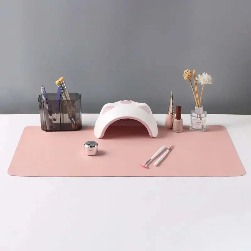 Professional Foldable Manicure Table Mat, Easy Clean, Convenient Storage, Manicure Tool Accessories, Dedicated for Nail Salons, Manicure Supplies, Nail Care