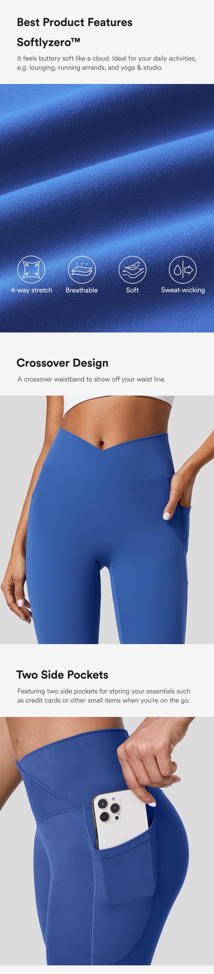 Halara Softlyzero Crossover Pocket Plain Leggings-UPF50+#TikTokShopBacktoSchool