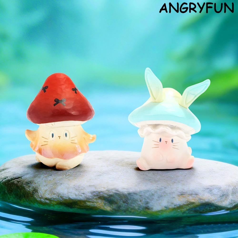 ANGRYFUN Cat Fantasy Mushroom Series Blind Box Figure – Cute Siamese Cat Collectible Mini Figurine, Desk Display Gift for Girls and Collectors