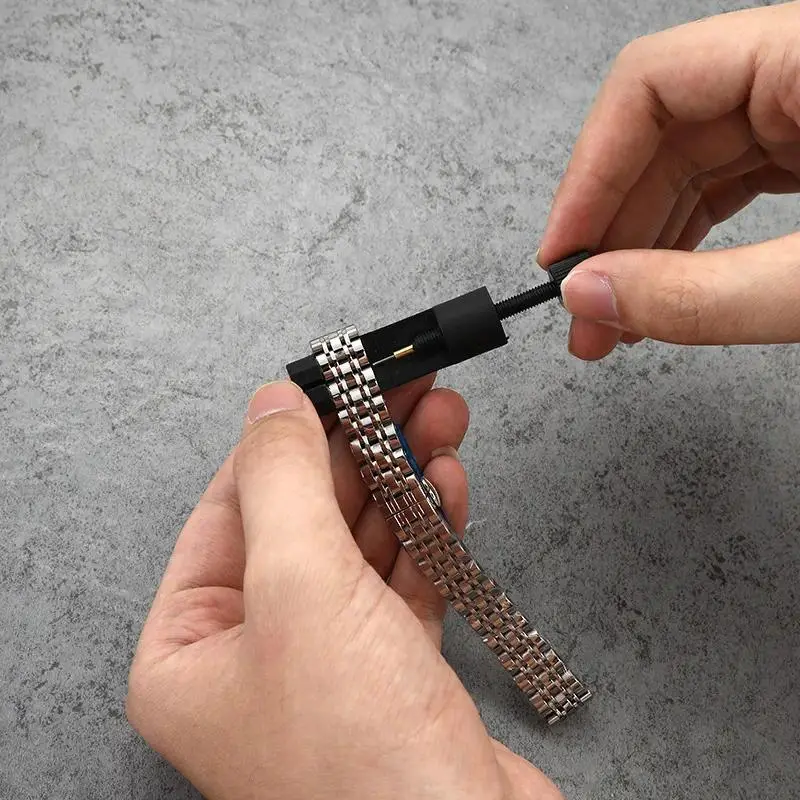 Watch Link Remover Tool, Compact Mini Tool Set for Band Adjustment, Changing Metal Strap Size, and Steel Bracelet Repair