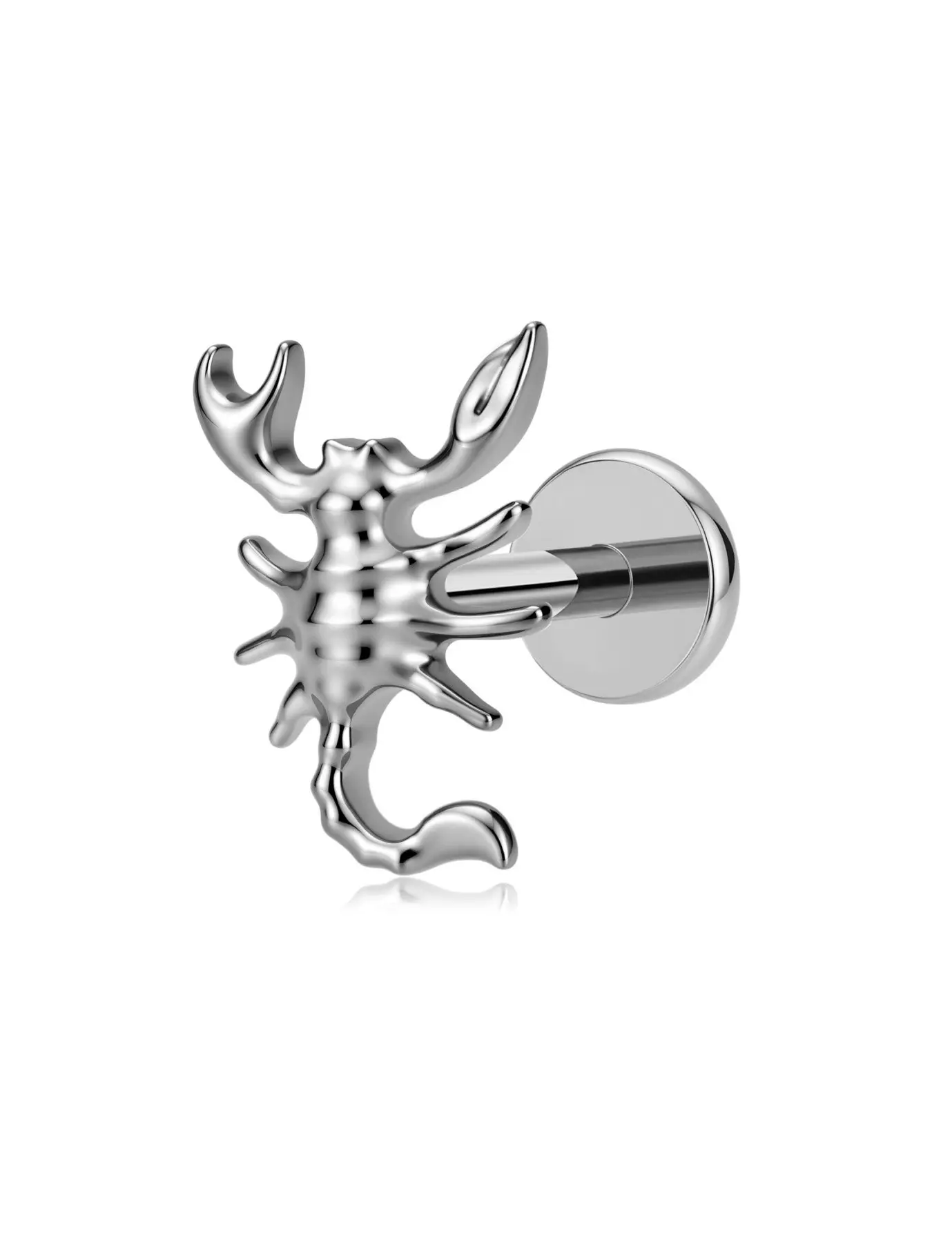 Titanium Flat Back Earrings for Women Internally Threaded Front Screw ASTM F136 Implant Grade 16G - 18G Interchangeable Stud Earring