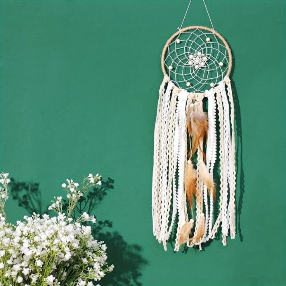 Boho Style Dream Catcher, 5 Counts/set Moon & Sun Feather Design Hanging Dream Catcher, Wall Hanging Decor, Art Wall Decoration for Home Living Room Bedroom