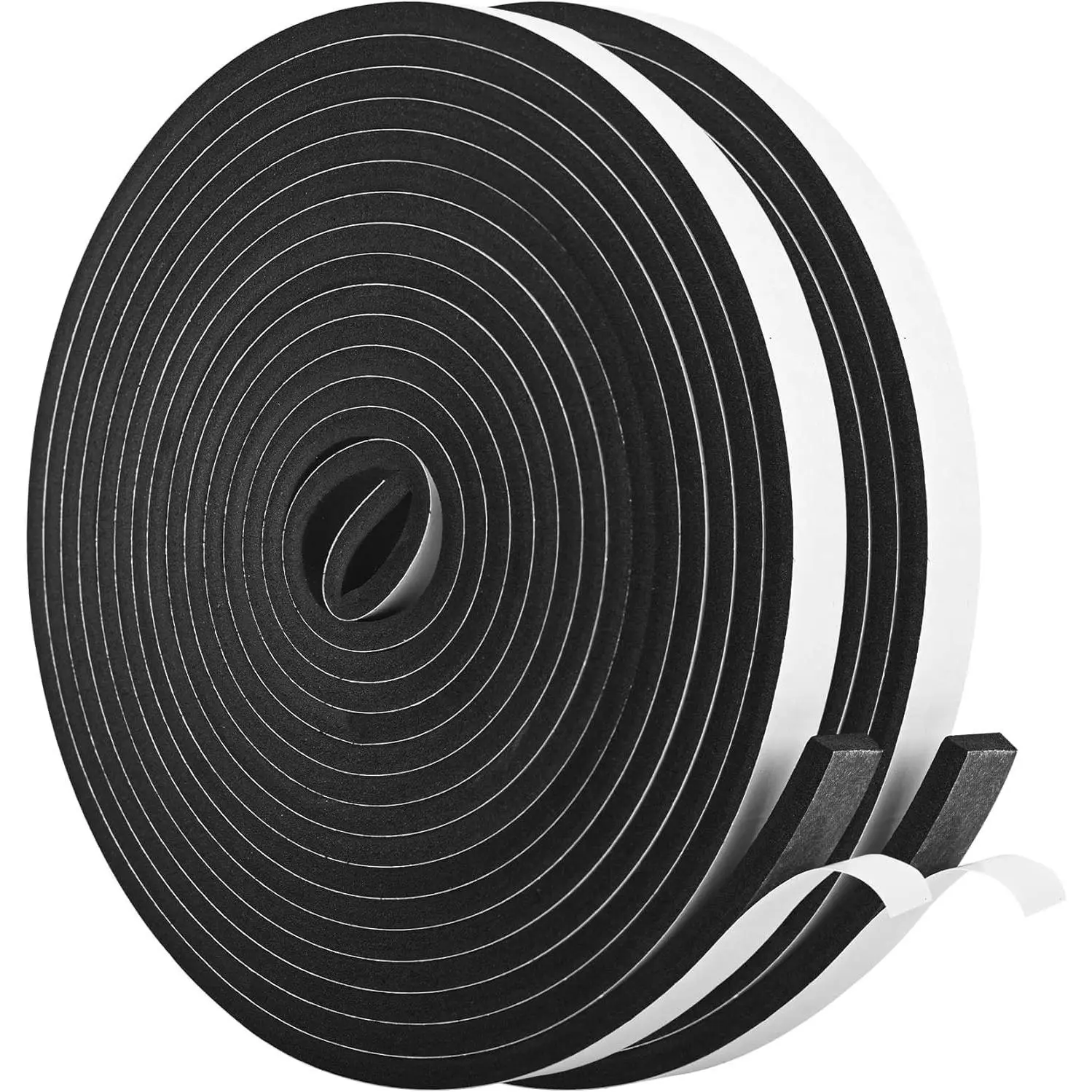 Self Adhesive Foam Weatherstrip Tape 1/2In x 1/4In x 42Ft, High Density Foam Insulation Strips with Strong Adhesive for Door and Window Soundproofing and Sound IsolationGift