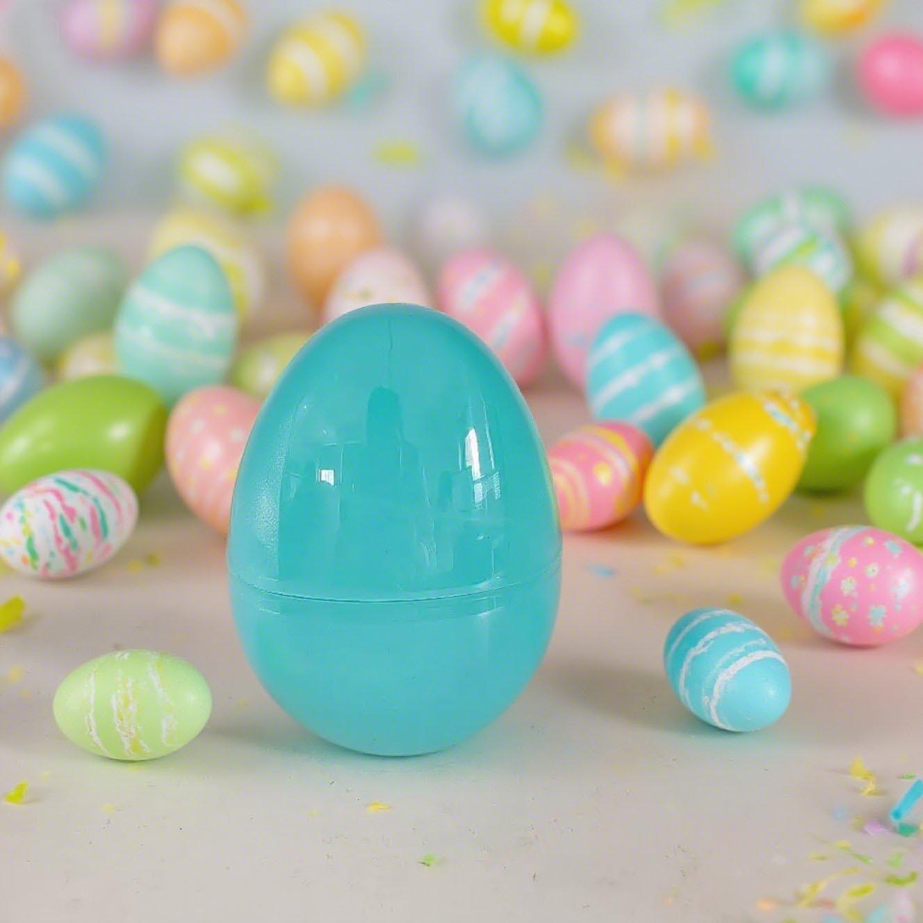 Solid Color 25 Blue Open Eggs Easter Open Eggs Party Open Eggs Holiday Decoration Small Snacks Open Eggs
