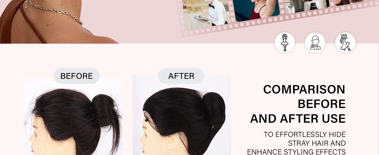 80Pcs Hair Nets for Buns -Black Ballet Bun Nets & Hair Pins for Girls & Women Invisible Bun Covers for Women's Hair 30Pcs 12Inch Nets and 50Pcs Hair Pins for Buns Ballet Bun Kit