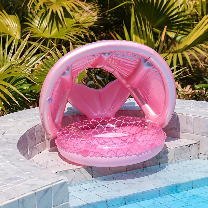 Mermaid Tail Inflatable Swimming Ring for Kids, Durable PVC Floating Pool Toy, UV Protection, Perfect for Water Games and Pools