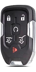 Key Fob Remote Replacement Fits for Chevy Silverado1500 2500HD Tahoe Suburban Avalanche/GMC Sierra 1500 Yukon/Cadillac Escalade/Hummer H2 2003-2006 Keyless Remote Control LHJ011 (2 Pack)