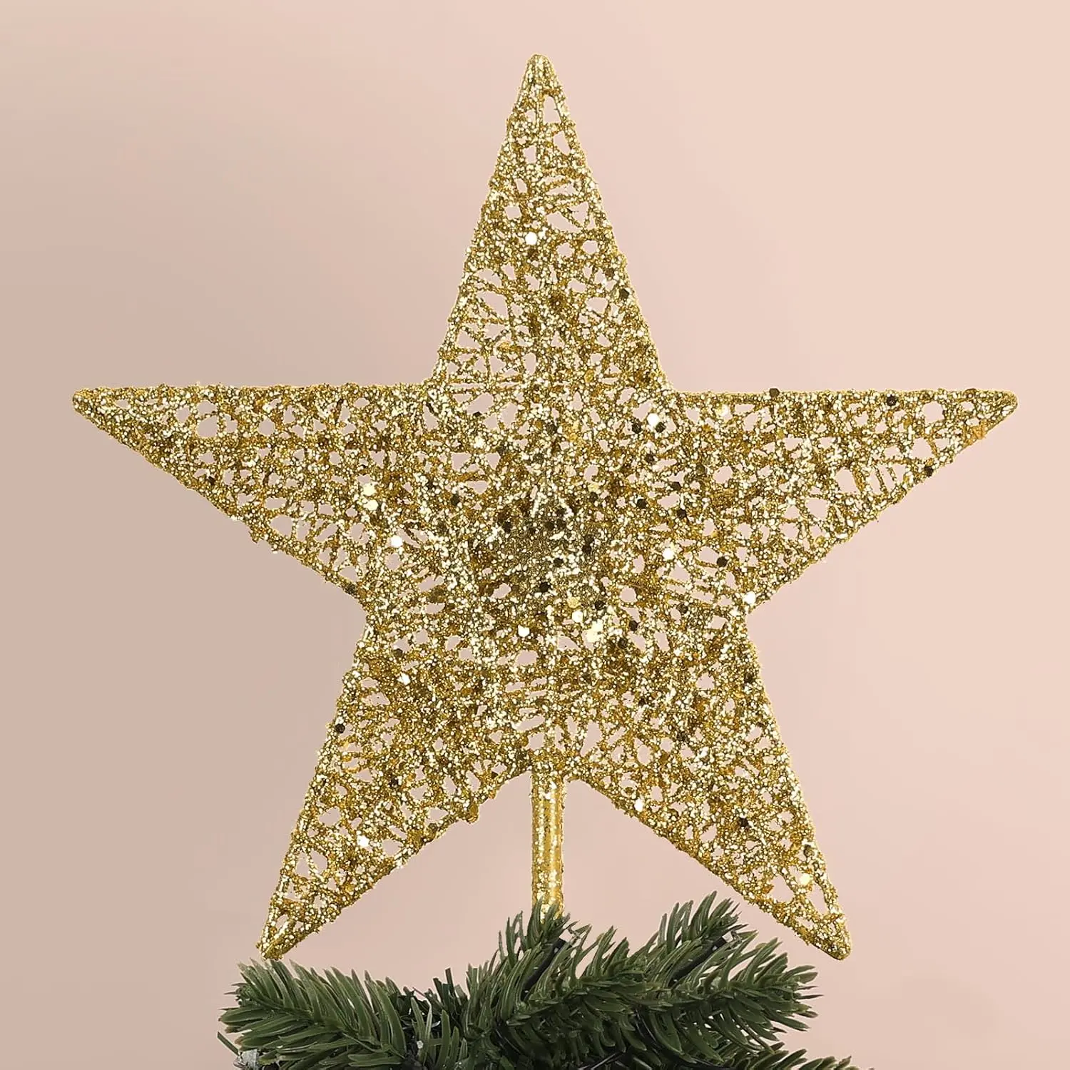 Christmas Tree Topper,   5-Pointed  Tree Topper for Christmas Decor, Tree Toppers for Christmas Tree Decorations for Indoor