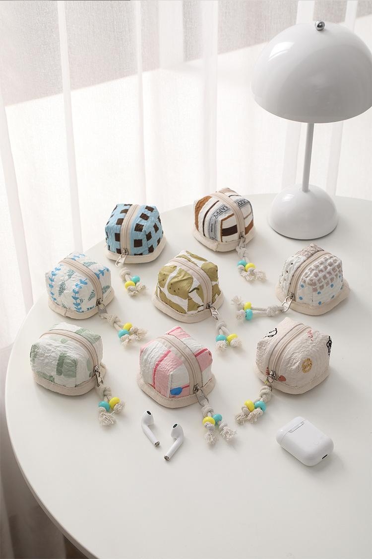 Mini Cute AirPods Case – Soft Portable Earbud Pouch for Women, Small Bluetooth Headphone Holder with Flip Cover, Travel Essential