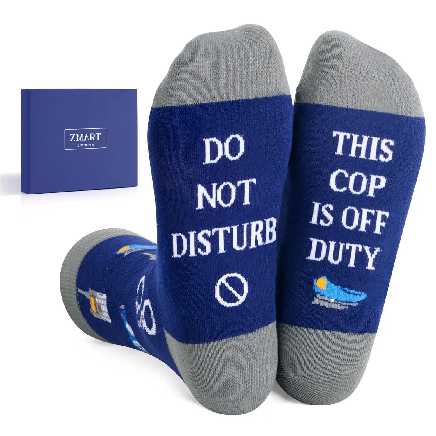 Zmart Police Office Gifts For Cops - Police Retirement Gifts Police Detective Gifts Police Chief Gifts Police Dad Gifts, Cop Police Socks