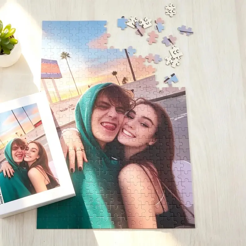 Halloween Christmas Gift, Custom Photo Puzzle from Your Picture, 300/500/1000PCS Personalized Jigsaw Puzzle, Couple Portrait, Family Christmas Gifts