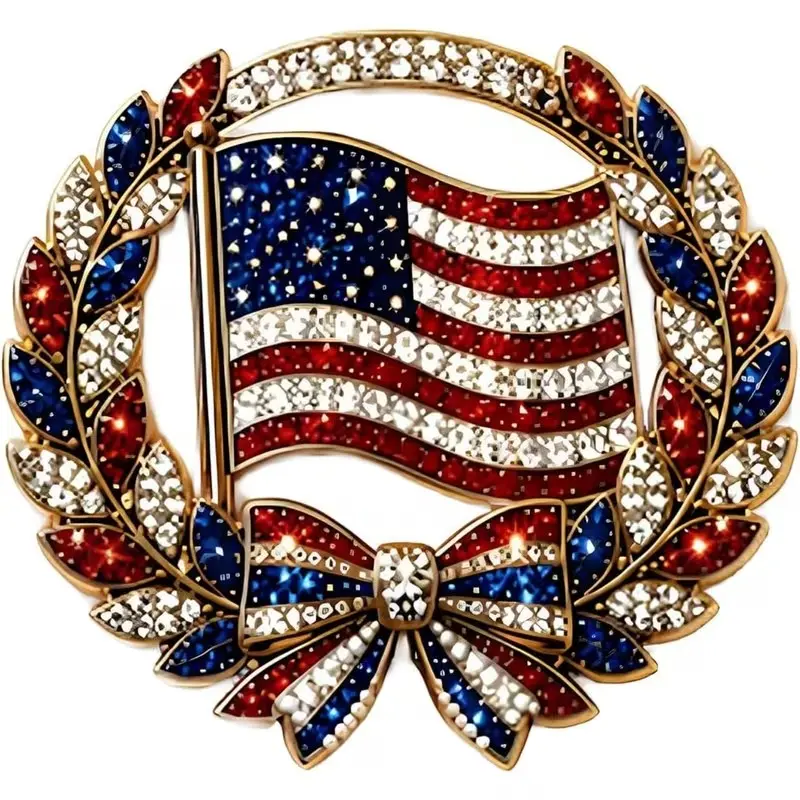 Hellodr 250th Anniversary Flag Pin Badge 1776-2026, Patriotic Floral Star Design, Ideal Independence Day Gift, Historical Memorial Pin