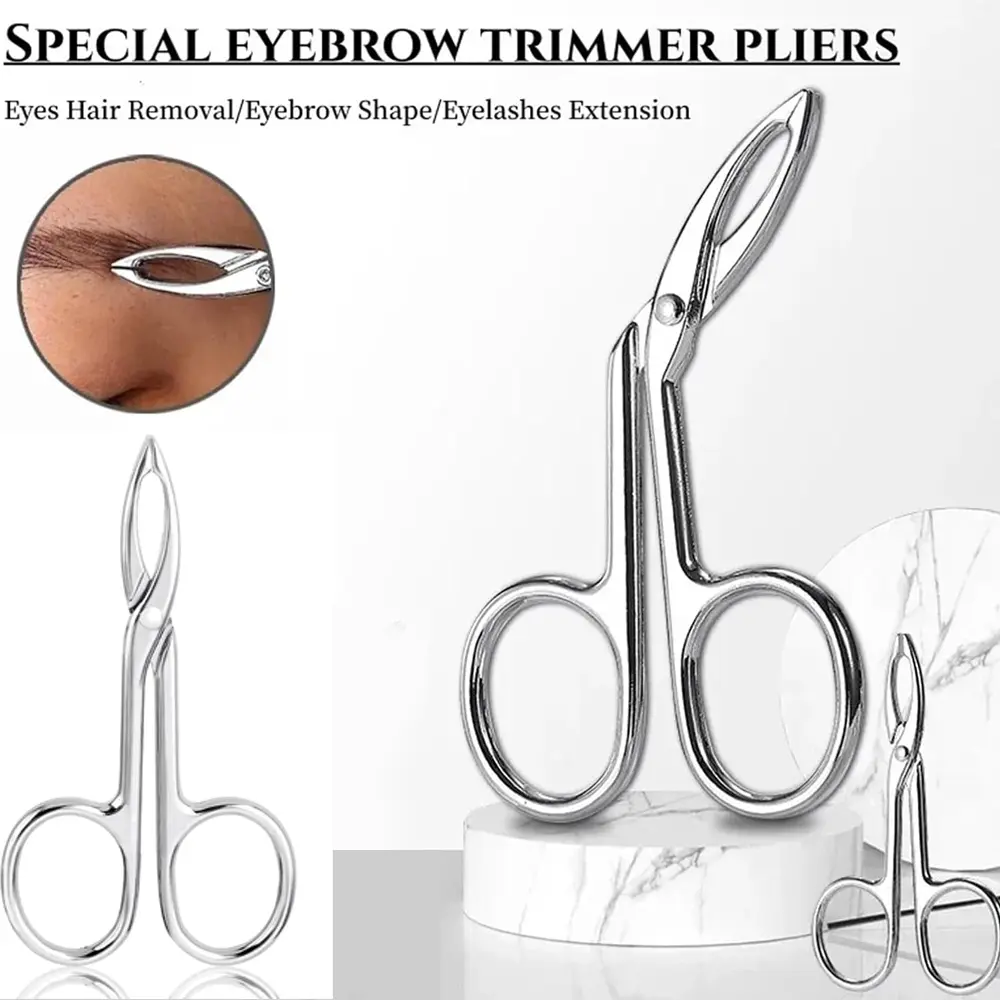 1PC, Eyebrow Trimming Pliers Elbow Eyebrow Clip Flat Mouth Hair Plucking Beard Clamp Eyebrow Clamp Eyebrow Trimming Tool