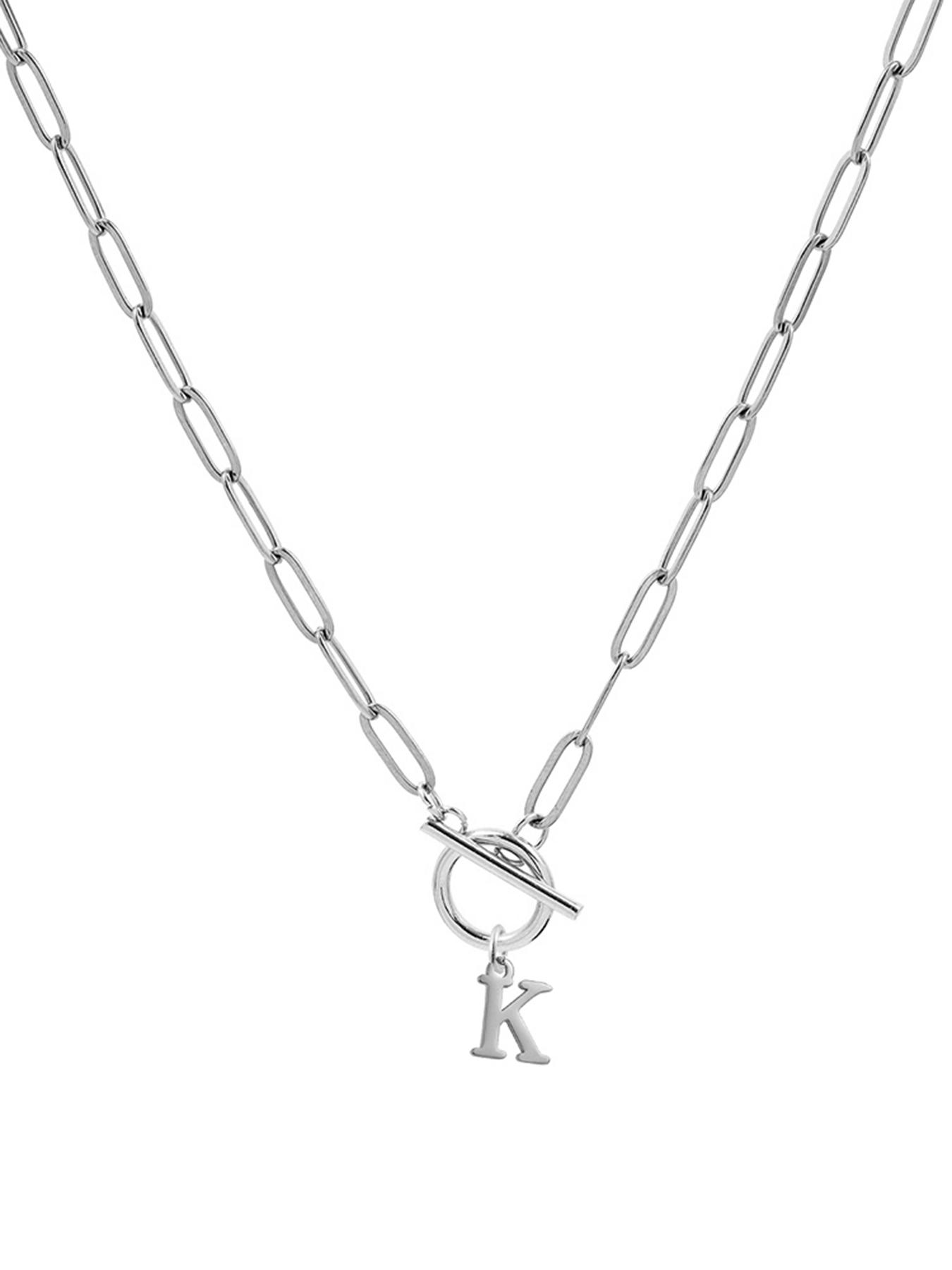 Letter Initial Pendant Necklace, Fashion OT Buckle Design Jewelry for Party, Daily Decor, Trendy All-match & Exquisite Jewelry for Birthday Gift, Exquisite Chain Jewelry, Letters Necklace