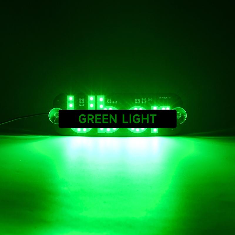 Uber Taxi Car Windshield LED Sign Light, USB Panel Sign Indicator Light with Suction Cup, Vehicle Accessories for Car, Taxi, Truck