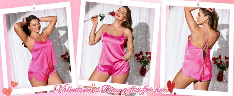 THE WELL KEPT Silk Pajamas Set for Women Satin Backless Lingerie Pjs Cami Top and Shorts Nightwear Women's Deep Plus Size Lace Corset
