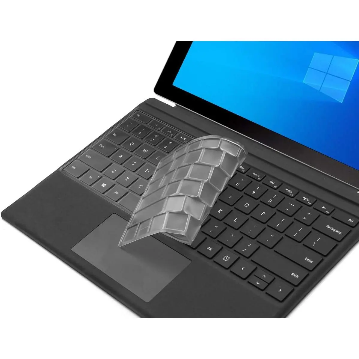 Surface Keyboard Cover - Ultra Thin Transparent , Accessory for Surface Pro 7, 6, 5, 4 -  Layout