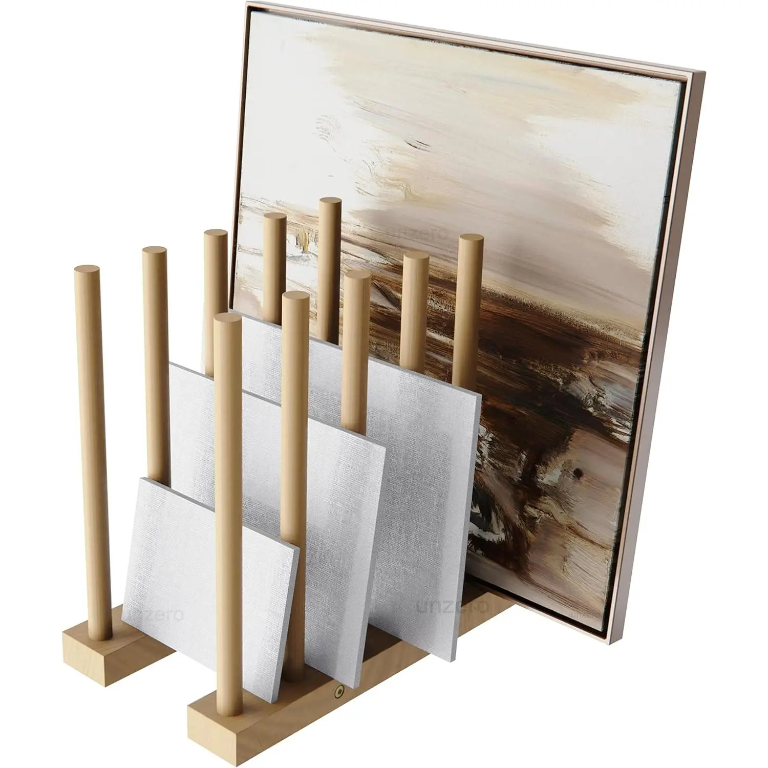 Art Storage Rack Art Drying Rack Wood Storage Stand for Canvas Boards Panel Frame Drawing Board Printed Matter Paper Pad Backing Plate (8.3" D x 15" W x 13.7" H)