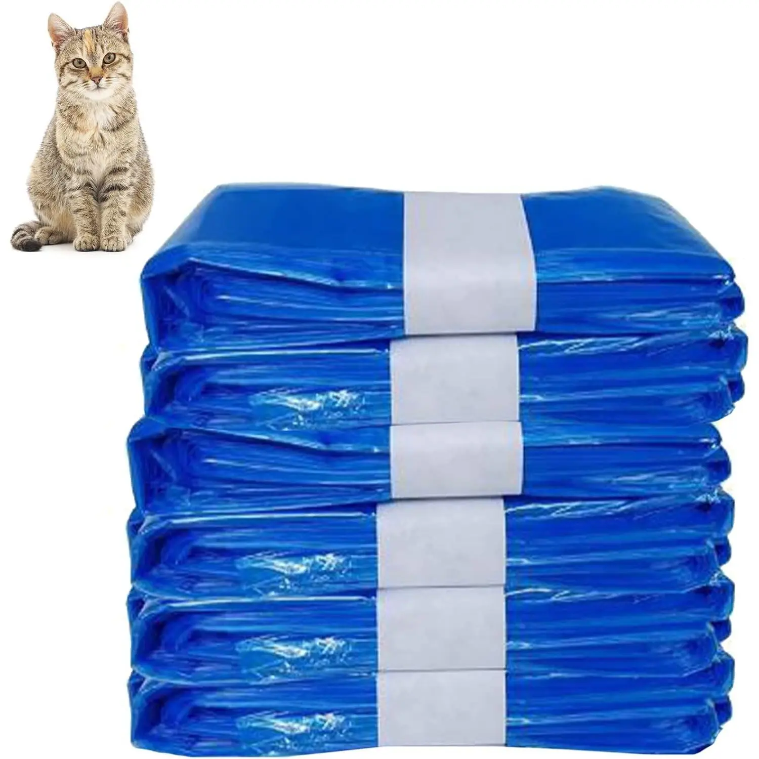 6 Pack Cat Litter Refill Bags, Compatible with Litter Disposal Refill Cartridge, Generic Pail Liner Suitable for Genie Original, Refill Cartridge Not Included