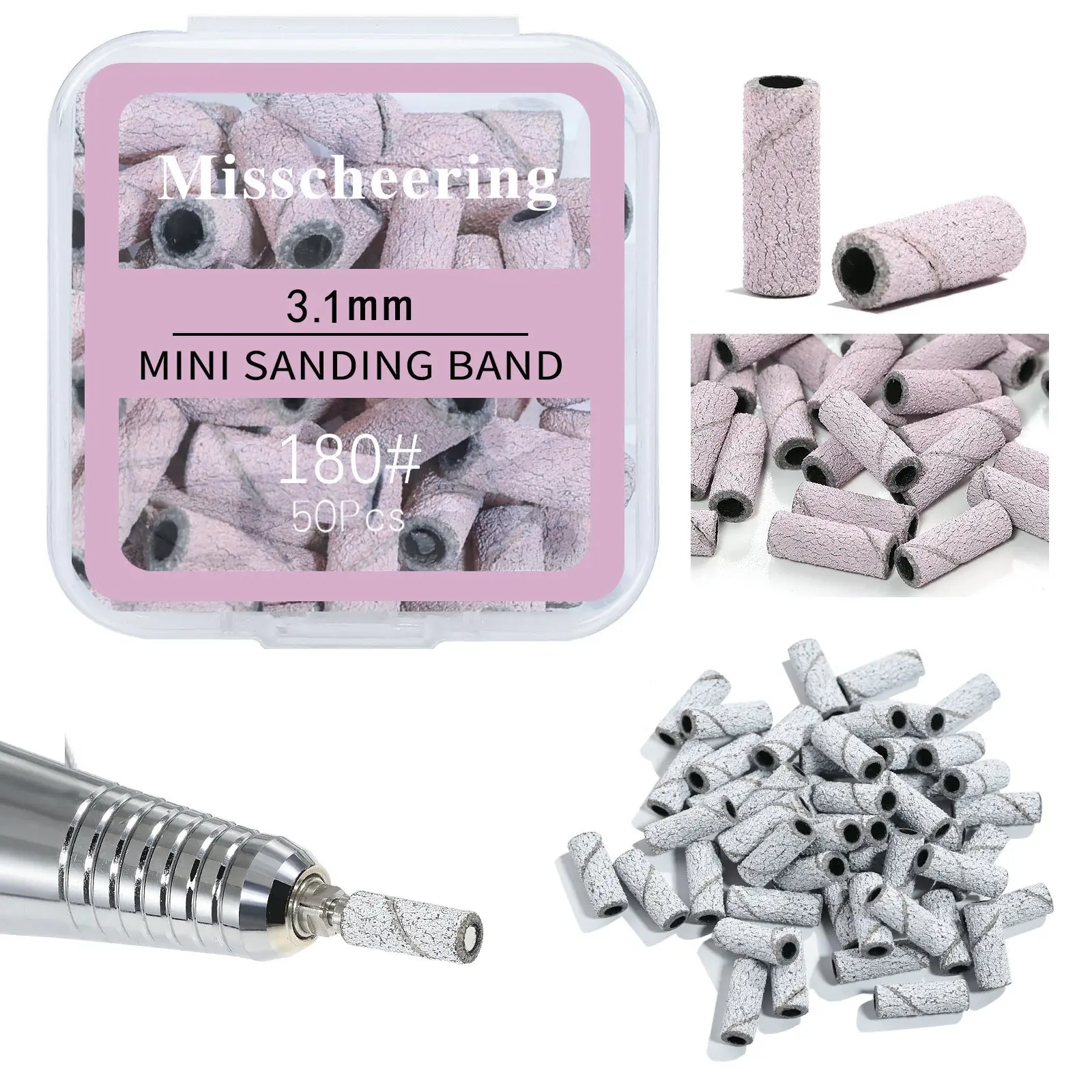 50pcs Mini Nail File Discs, 3.1mm Small Nail Files, Manicure Tools for Gel Removal & Cuticle Care, Essential Salon Supplies