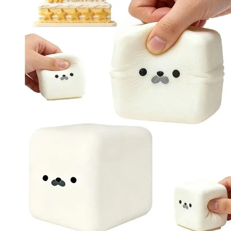 Cute Seal Squishy Toy, Slow Rising Mochi Stress Relief Toy, Soft Anti Anxiety Squeeze Toy for Office Desk Decoration