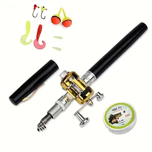 Portable Two-Way Telescopic Pocket Fishing Rod Set with Reel Fishing Combo - Portable Travel Fishing Gear for Beginners