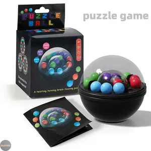 Jiajchuf Puzzle Games for Adults and Kids, Brain Teaser Logic Problem Solving Toys, Challenging Iq Test for Family Fun, Rotating Puzzle Board