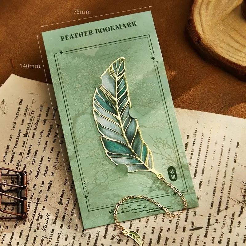 1Pc Handcrafted Exquisite Metal Feather Bookmark, Elegant Unique Literary Book Clip Accessory, Meaningful Keepsake Stationery Gift for Book Lovers, Students, Writers & Avid Bibliophile Readers
