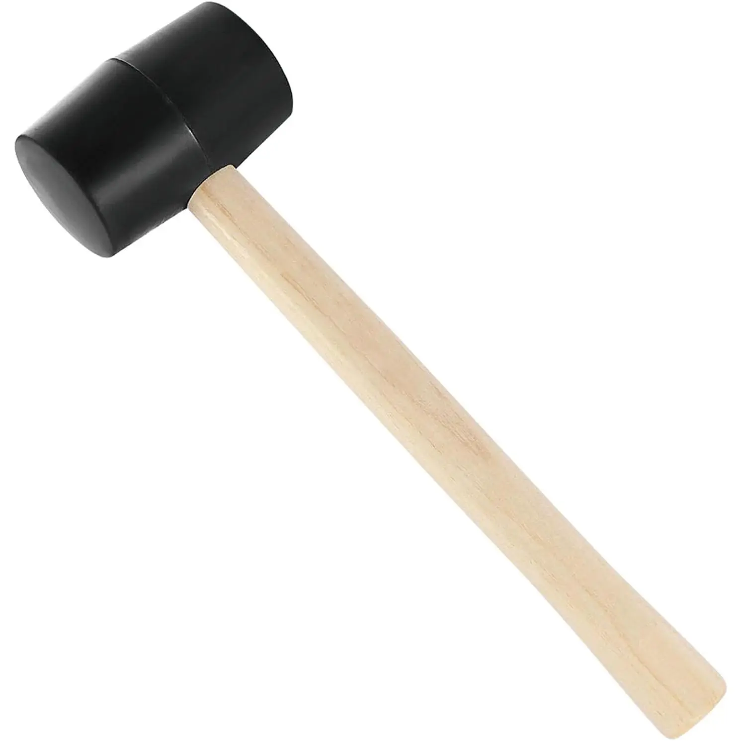 8 Oz Rubber Mallet Hammer,Small Mallet with Wood Handle,Double Faced Heavy Duty Rubber Head