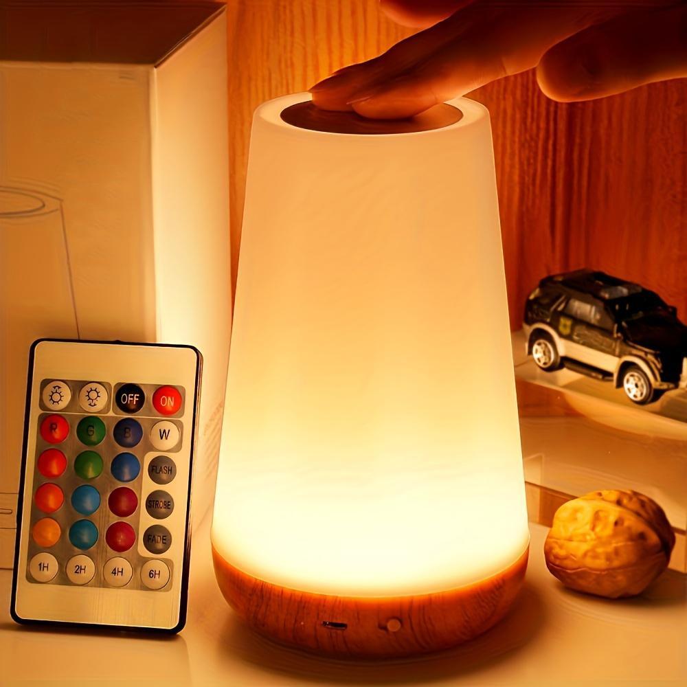 Portable Table Lamp, 1 Count USB Rechargeable LED Night Light with Touch Control, Adjustable Brightness Night Light for Bedroom & Bathroom, Table Bedside Lamp