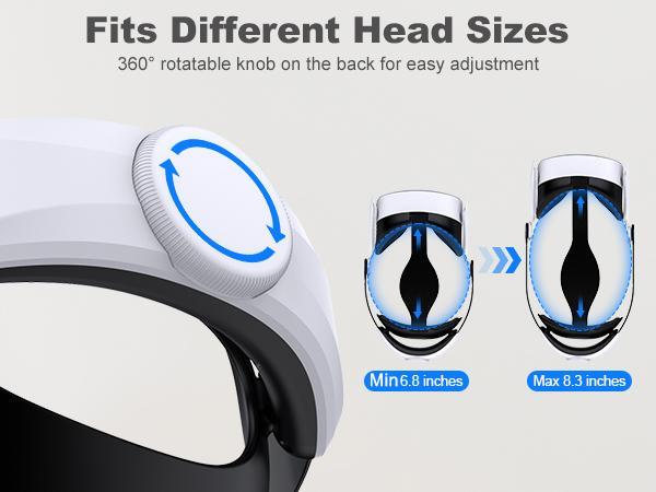 ESYWEN VR Headset Enhanced Headband for Quest 2/3/3S VR Host Retractable & Adjustable Strap for Comfort and Support