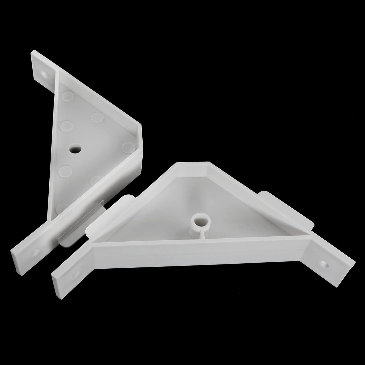 12 count 90  Cabinet Triangle Bracket Plastic White Corner Support Braces for Furniture Cabinets and Other Accessories