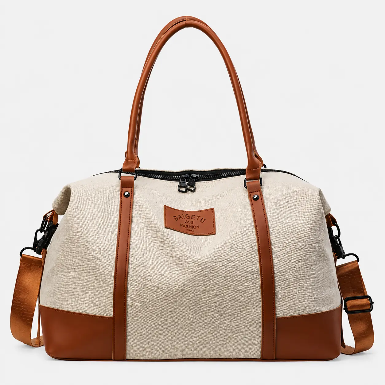 Women's Chic Rayon Fabric High-Capacity Travel Duffle Bag - Fashion Colorblock Design, Handheld/Shoulder/Crossbody, Multi-Functional Weekender Bag for Short Trips, Gym, Weekender Bags, Traveling Bags