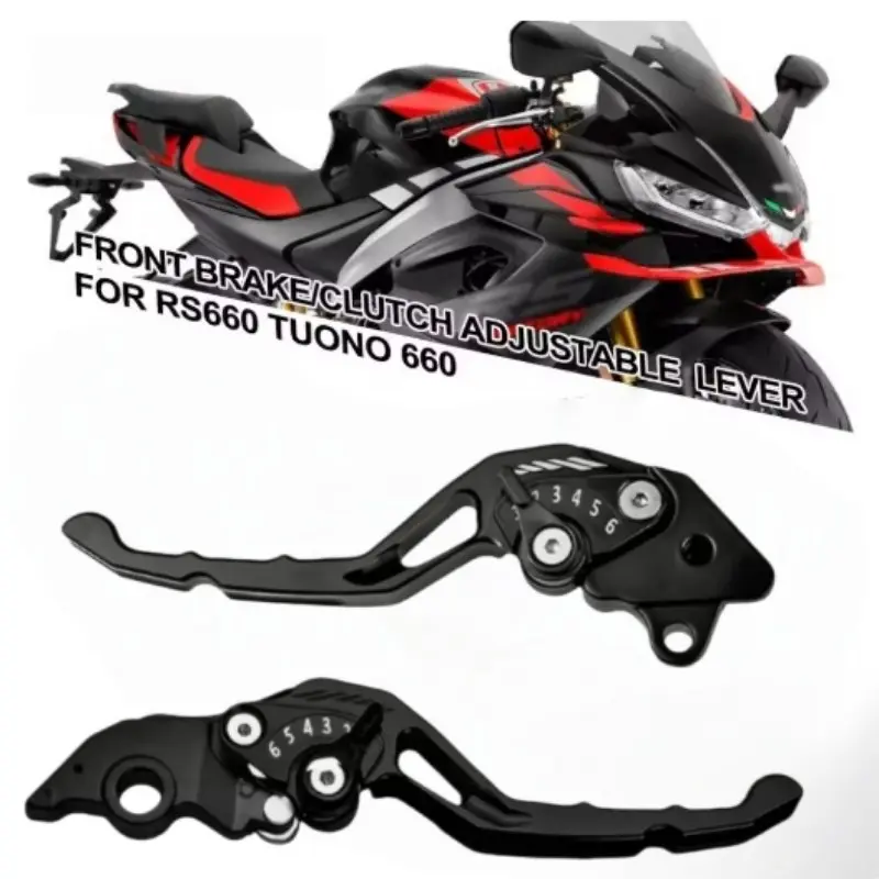 1 Pair Adjustable Motorcycle Brake Clutch Handle Handlebars Durable Suitable For Honda Click V2/V3 And Cbr Universal Handle Modification Accessories Motorcycle Handle Accessories