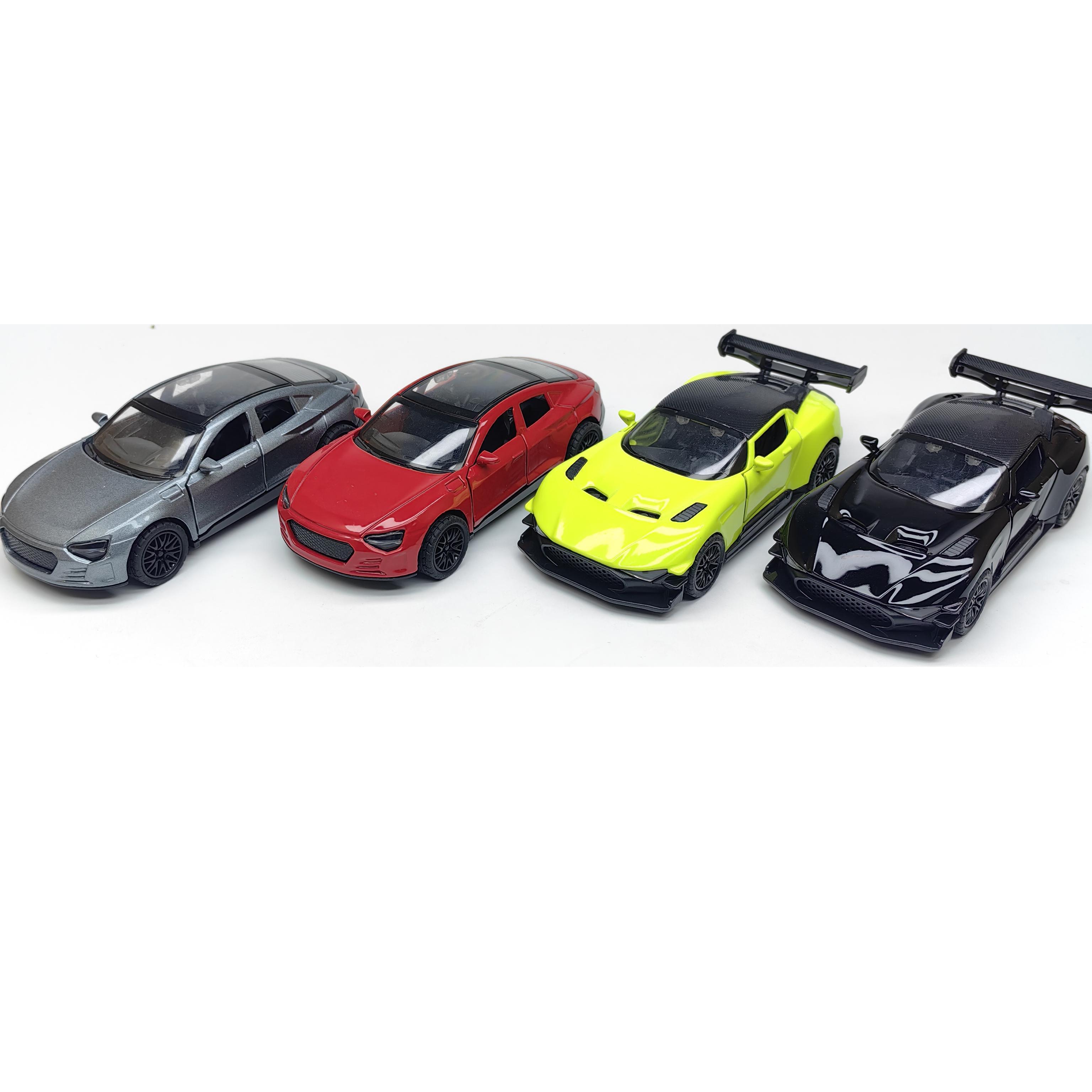 Alloy Miniature Racing Car Model, a Toy Car for Boys. Made of metal, with two openable doors, pull-back function. It can be used